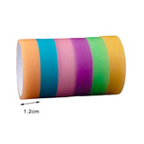 Maxbell 6Pcs Sticky Ball Tapes for Adults Glowing Tape Creative Colored Ball Tape 1.2cmx10m