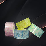 Maxbell Glitter Nano Tape Educational Sensory Toy Multifunctional for Bubble Blowing Blue Width 3cm