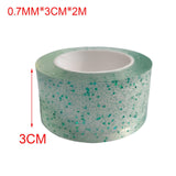 Maxbell Glitter Nano Tape Educational Sensory Toy Multifunctional for Bubble Blowing Green Width 3cm
