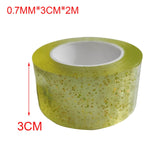 Maxbell Glitter Nano Tape Educational Sensory Toy Multifunctional for Bubble Blowing Yellow Width 3cm