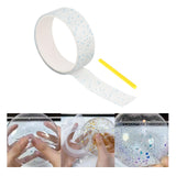 Maxbell Transparent Glitter Nano Tape Picture Mount Tape Funny Blow Bubbles Balloons 1mx3cmx1mm Blue