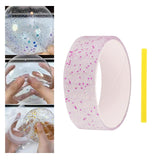 Maxbell Transparent Glitter Nano Tape Picture Mount Tape Funny Blow Bubbles Balloons 1mx3cmx1mm Pink