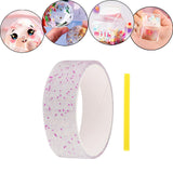 Maxbell Transparent Glitter Nano Tape Picture Mount Tape Funny Blow Bubbles Balloons 1mx3cmx1mm Pink