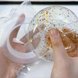 Maxbell Transparent Glitter Nano Tape Picture Mount Tape Funny Blow Bubbles Balloons 1mx5cmx1mm Yellow