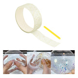 Maxbell Transparent Glitter Nano Tape Picture Mount Tape Funny Blow Bubbles Balloons 1mx5cmx1mm Yellow