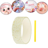 Maxbell Transparent Glitter Nano Tape Picture Mount Tape Funny Blow Bubbles Balloons 1mx5cmx1mm Yellow