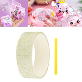 Maxbell Transparent Glitter Nano Tape Picture Mount Tape Funny Blow Bubbles Balloons 1mx5cmx1mm Yellow