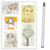 Maxbell Coloring Pencil DIY painting art Supplies Stationery for Students Artists Adult gray