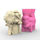 Maxbell Succulent Planter DIY Epoxy Resin Homemade Girl Flowers Pot Silicone Mould