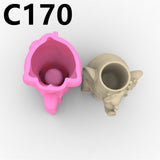 Maxbell Elephant Succulent Silicone Mould Flower Pot Clay Cement Vase Mould Art