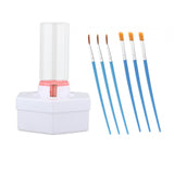 Maxbell Paint Brush Cleaner Rinse Cup Brush Rinsers for Oil Painting Artists Writing Pink with 6 Brushes