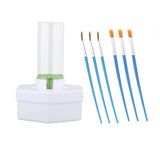 Maxbell Paint Brush Cleaner Rinse Cup Brush Rinsers for Oil Painting Artists Writing Green with 6 Brushes