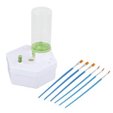 Maxbell Paint Brush Cleaner Rinse Cup Brush Rinsers for Oil Painting Artists Writing Green with 6 Brushes