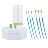 Maxbell Paint Brush Cleaner Rinse Cup Brush Rinsers for Oil Painting Artists Writing Green with 6 Brushes