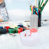 Maxbell Paint Brush Cleaner Rinse Cup Brush Rinsers for Oil Painting Artists Writing Pink 2Brush 6 Paints