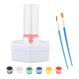 Maxbell Paint Brush Cleaner Rinse Cup Brush Rinsers for Oil Painting Artists Writing Pink 2Brush 6 Paints
