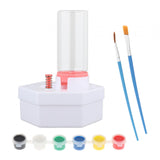 Maxbell Paint Brush Cleaner Rinse Cup Brush Rinsers for Oil Painting Artists Writing Pink 2Brush 6 Paints