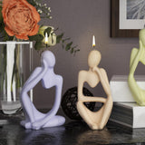 Maxbell Thinker Statue Silicone Model Handmade Portrait Plaster Aroma Candles Making Style B