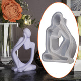 Maxbell Thinker Statue Silicone Model Handmade Portrait Plaster Aroma Candles Making Style B