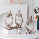 Maxbell Thinker Statue Silicone Model Handmade Portrait Plaster Aroma Candles Making Style C