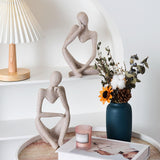 Maxbell Thinker Statue Silicone Model Handmade Portrait Plaster Aroma Candles Making Style C