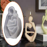 Maxbell Thinker Statue Silicone Model Handmade Portrait Plaster Aroma Candles Making Style C
