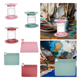 Maxbell Paint Brush Cleaner Painting Brush Washing Bucket for Drawing Indoor Outdoor Pink