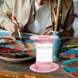 Maxbell Paint Brush Cleaner Painting Brush Washing Bucket for Drawing Indoor Outdoor Pink