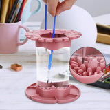 Maxbell Paint Brush Cleaner Painting Brush Washing Bucket for Drawing Indoor Outdoor Red