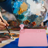 Maxbell Paint Brush Cleaner Painting Brush Washing Bucket for Drawing Indoor Outdoor Pink＋Paint Pad