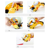 Maxbell Packing Machine Roll Tape Cutter Dispenser for Art Projects DIY Scrapbooking Yellow