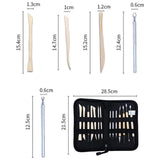 Maxbell 14Pcs Clay Tools DIY Drawing Embossing Pattern Scraping Clay Sculpting Tools