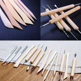 Maxbell 14Pcs Clay Tools DIY Drawing Embossing Pattern Scraping Clay Sculpting Tools