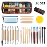 Maxbell 36Pcs Clay Tools Embossing Pattern DIY Drawing Modeling Clay Sculpting Tools