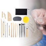 Maxbell 19x Clay Tools DIY Engraving Smoothing Cutting Modeling Clay Sculpting Tools