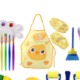 Maxbell 32x Kids Painting Brushes Set Washable Sponge Paint Brush Set Children Gifts Yellow