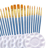 Maxbell 25Pcs Paint Brushes Palette Set Acrylic Watercolor Oil Painting Tool Writing