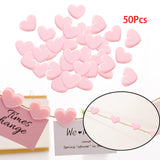 Maxbell 50 Pieces Food Sealing Clip Heart Shape Binder Clips for Kitchen Home Office