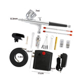 Maxbell Mini Airbrush Set Accessories Spray Pump for Nail Art Model Painting Leather