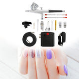 Maxbell Mini Airbrush Set Accessories Spray Pump for Nail Art Model Painting Leather
