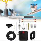 Maxbell Mini Airbrush Set Accessories Spray Pump for Nail Art Model Painting Leather