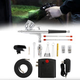 Maxbell Mini Airbrush Set Accessories Spray Pump for Nail Art Model Painting Leather