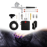 Maxbell Mini Airbrush Set Accessories Spray Pump for Nail Art Model Painting Leather