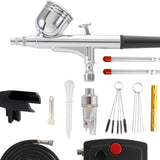 Maxbell Mini Airbrush Set Air Pump for Furniture Repair Model Coloring Leather