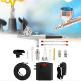 Maxbell Mini Airbrush Set Air Pump for Furniture Repair Model Coloring Leather