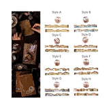 Maxbell Old Burned Washi Tape DIY Scrapbook Stationery Decors Masking Tape Aesthetic Style A