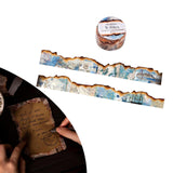 Maxbell Old Burned Washi Tape DIY Scrapbook Stationery Decors Masking Tape Aesthetic Style B