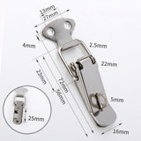 Maxbell 4 Pieces Spring Toggle Latch Mini Stainless Steel for Furniture Indoor Boxes S