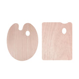 Maxbell Wood Painting Palette Board Beginners DIY Watercolor Paint Color Mixing Tray Oval 24x30cm
