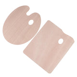 Maxbell Wood Painting Palette Board Beginners DIY Watercolor Paint Color Mixing Tray Oval 24x30cm